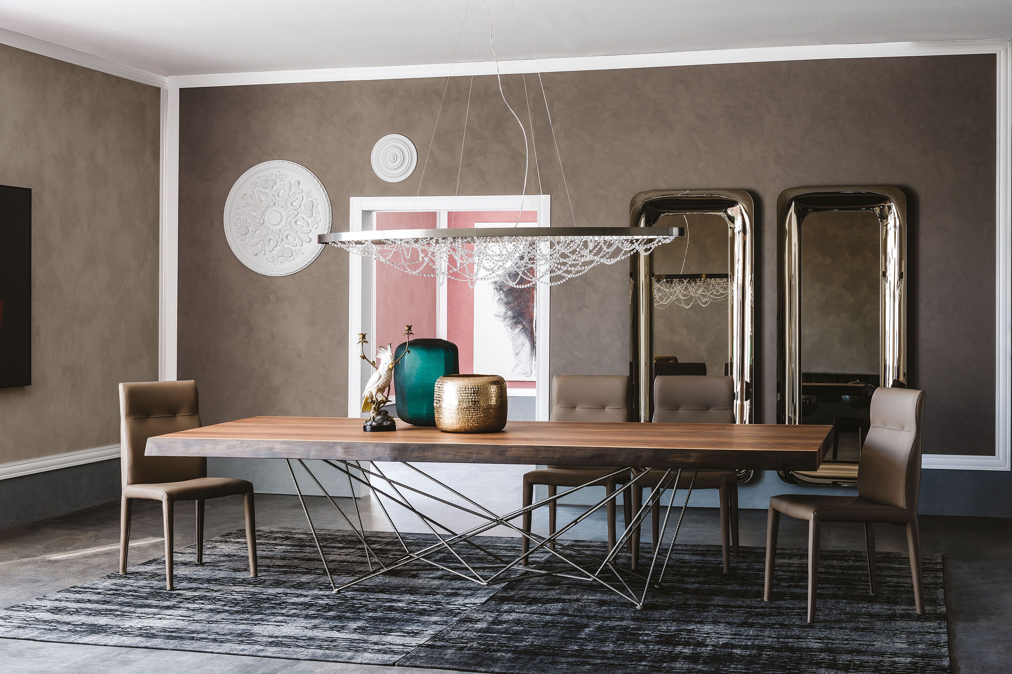 Прямоугольный стол из стали и дерева Cattelan italia GORDON DEEP WOOD ARCH-00031239 - Вид №6