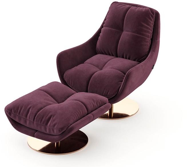 Laskasas Вращающееся кресло из ткани с подлокотниками sun-id-1465704 - Вид №2