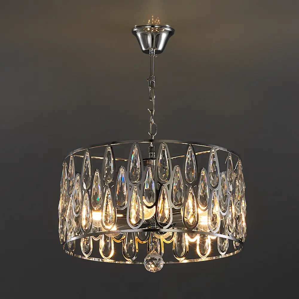 Люстра потолочная Семь огней Илана 6 ламп 18 м² цвет хром STLM-2131935 - Вид №2