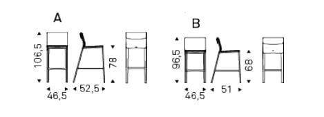 Высокий кожаный стул со спинкой Cattelan italia Isabel ARCH-00132897 - Вид №2