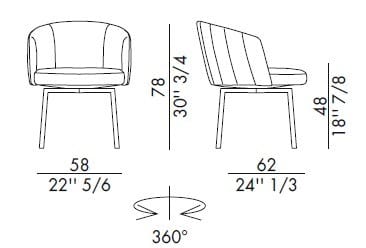 Кожаный стул с подлокотниками EFORMA Джейн ARCH-00137916 - Вид №3