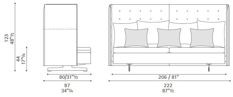 Poltrona Frau Диван с высокой спинкой La collezione - divani e poltrone sun-id-1429752 - Вид №9