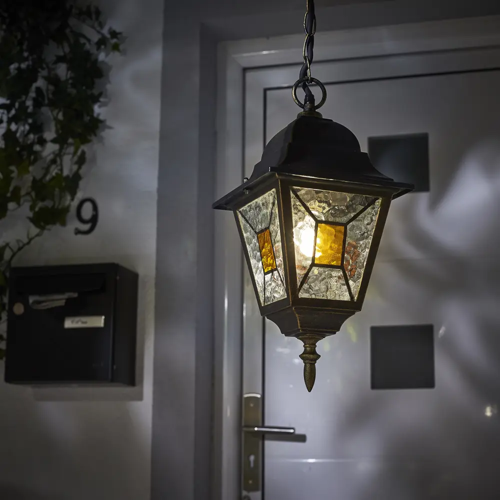 INSPIRE Chester - винтажный подвесной светильник для сада с декоративным стеклом 13889865 STLM-0927329