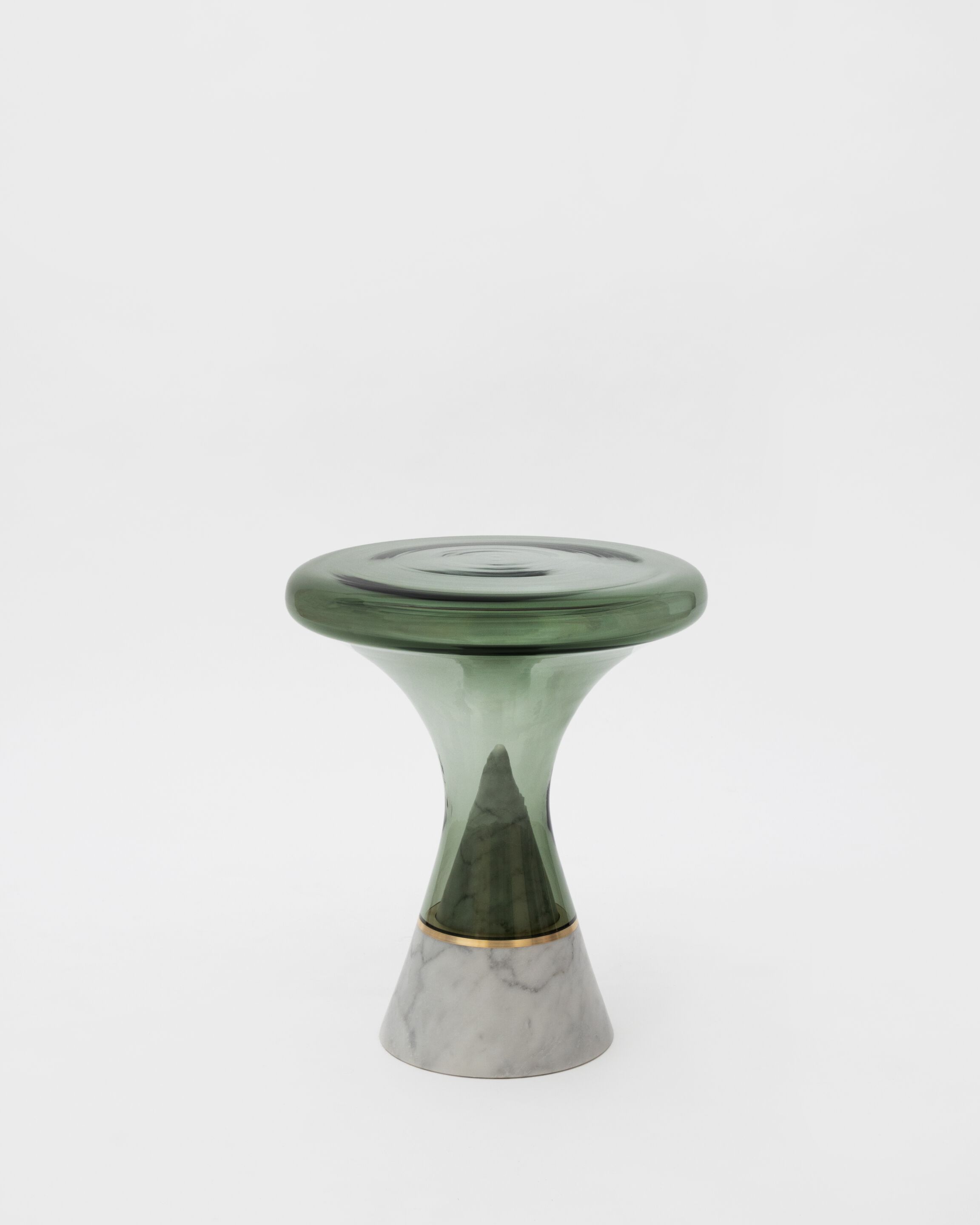 Круглый журнальный столик из дутого стекла SkLO JOIN ARCH-00023204 - Вид №6