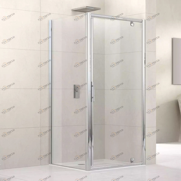 Душевой уголок 90x90 LUNES G+F Novellini LUNES с серебристым профилем LUNESG841BLUNESF841B