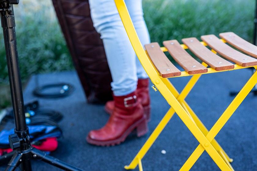 Fermob Складной садовый стул из стали и дерева Bistro 5107 Bistrò - Вид №5