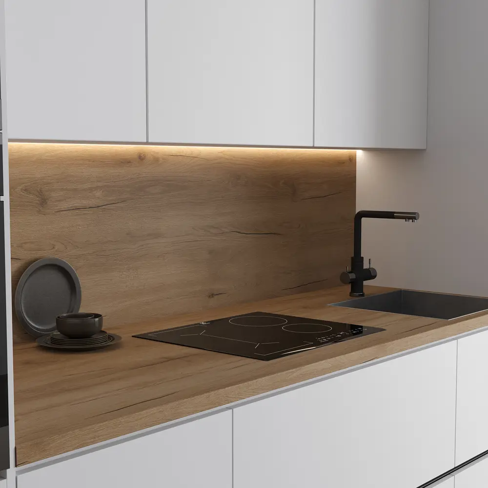 Столешница KONSENSA Верея 80x240x3.8 см ДСП цвет коричневый ДСП Постформинг STLM-2101364 - Вид №6