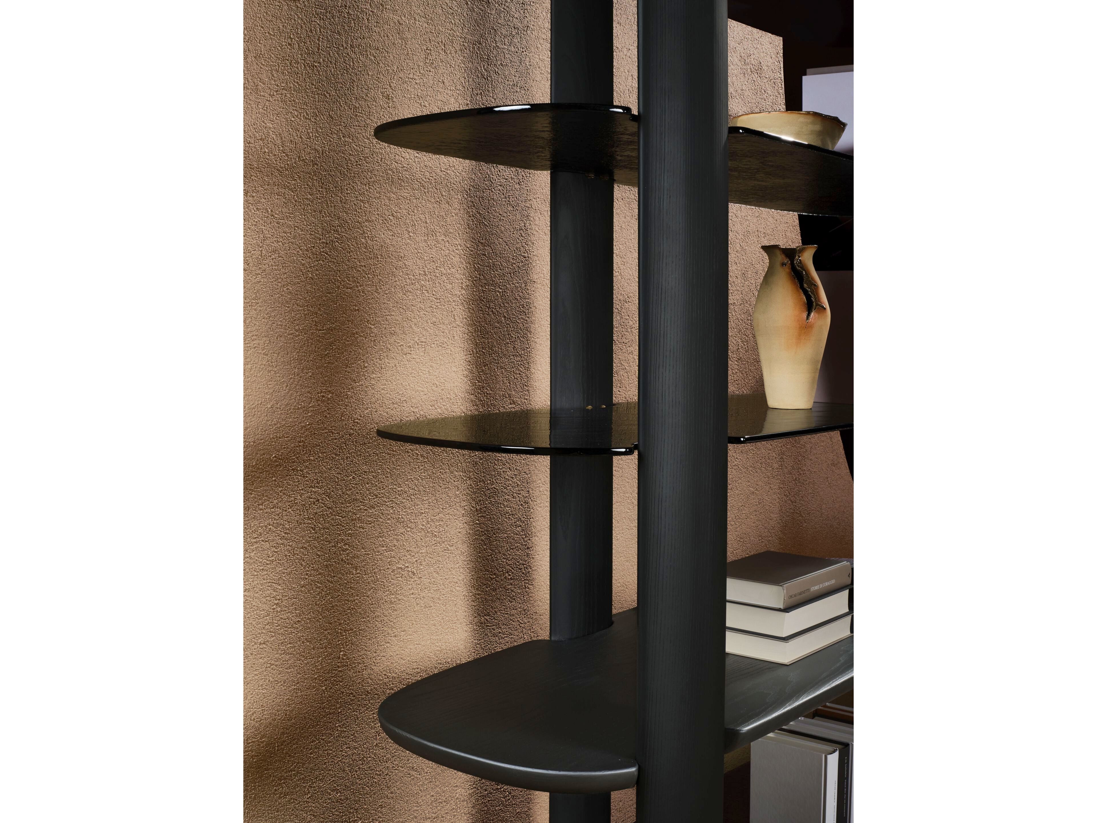 Книжный шкаф из дерева и стекла Naturedesign Главная ARCH-00027590 - Вид №1