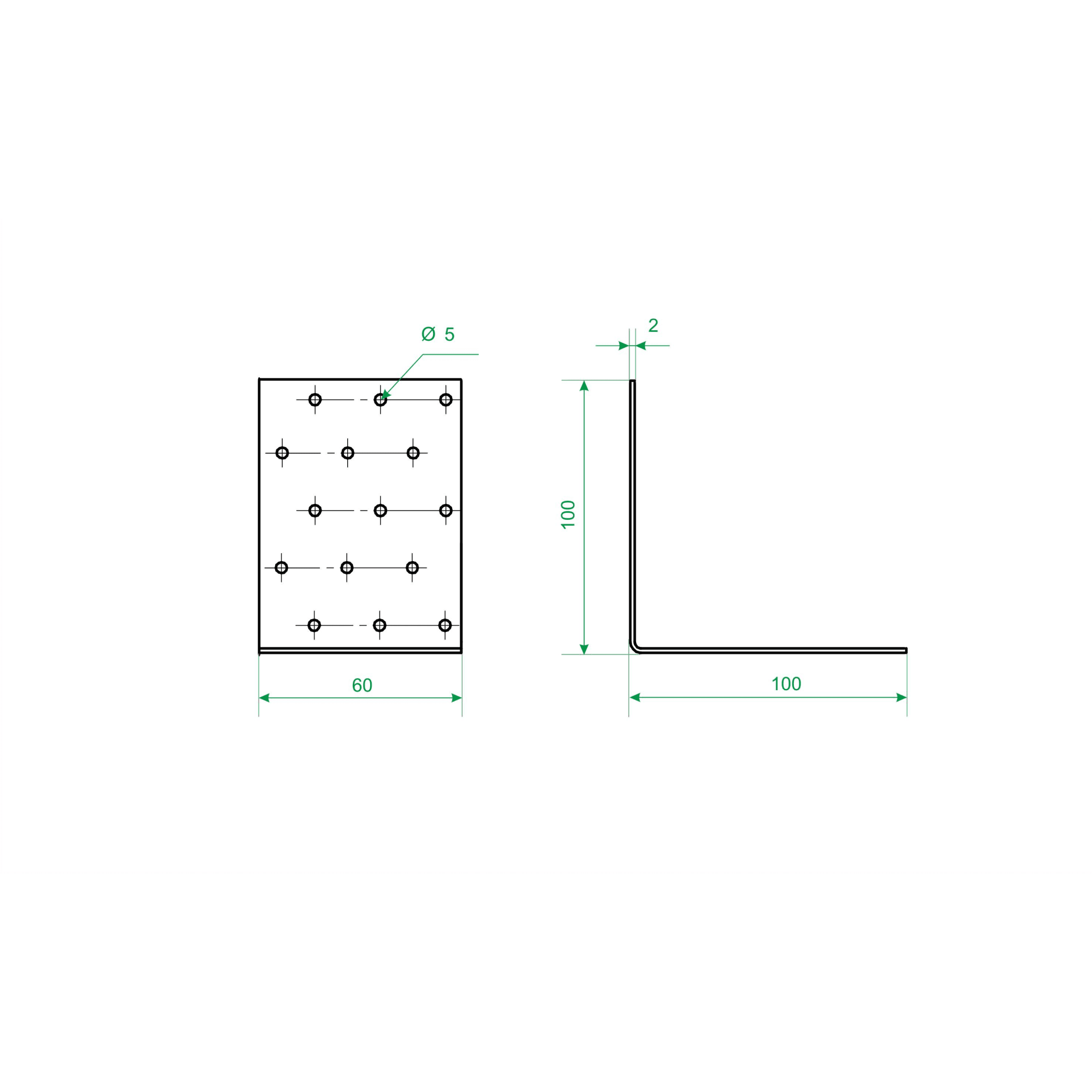 84857840 Угол крепежный равносторонний 60х100х100х2 Santreyd  - Вид №4