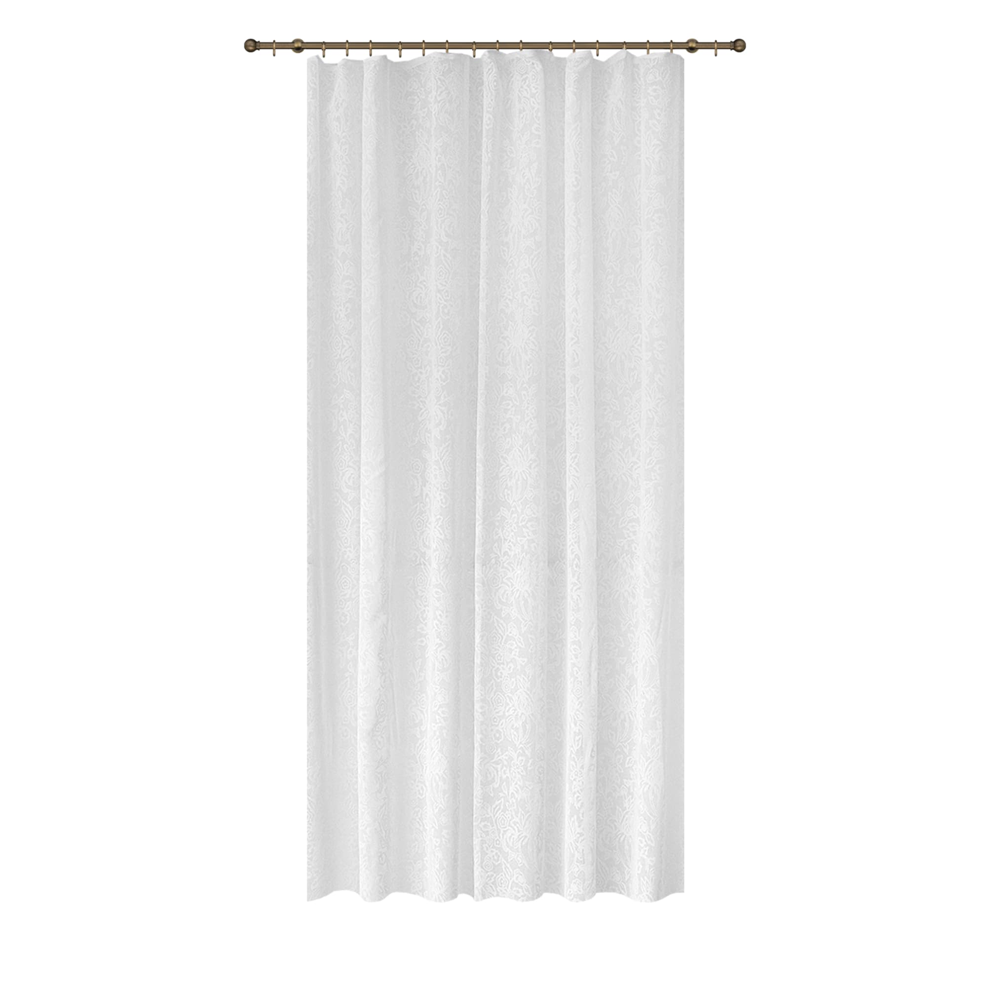 86116301 Штора на ленте для кухни "Деворэ" 140x180 см цвет белый Santreyd 