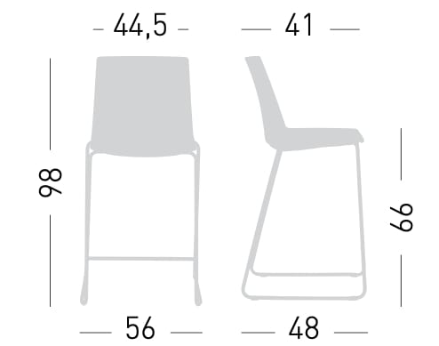 Высокий стул для саней из инженерного пластика GABER Jubel ARCH-00050882 - Вид №10
