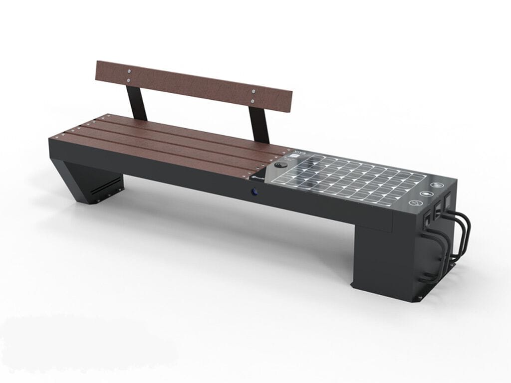 Скамья с USB-разъемом и беспроводной зарядкой EUROCOMITALIA VIVA E-CYCLE ARCH-00066629