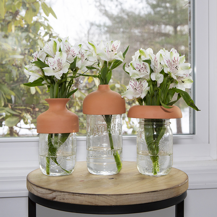 CD548 Набор насадок для ваз 3 шт, глина Kikkerland  - Вид №3