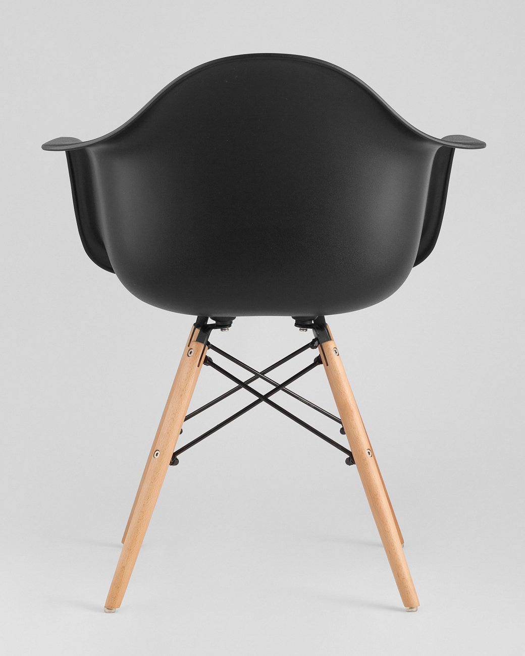 Кресло черное пластиковое с деревянными ножками Eames W EAMES EAMES DAW 00-3881988 Черный  - Вид №4