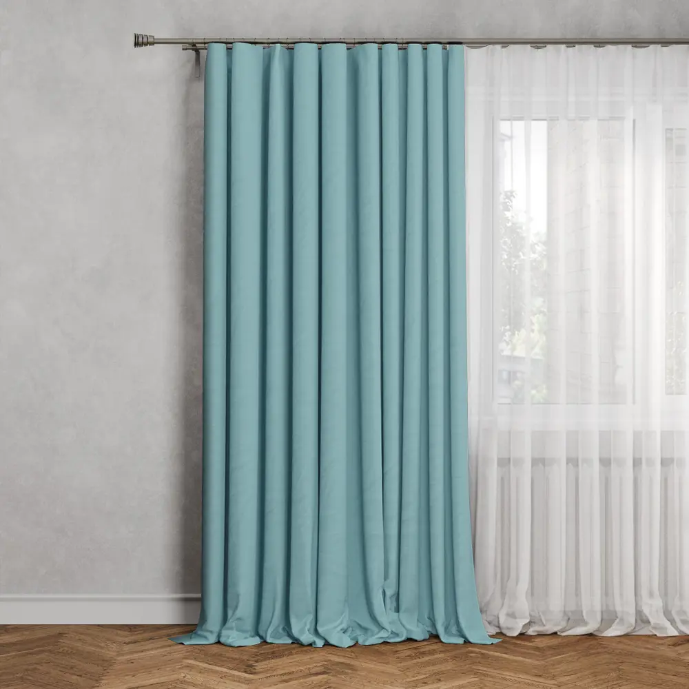 Штора Inspire Pharell Aqua с подвесной лентой — голубой хамелеон для вашего интерьера 85179752