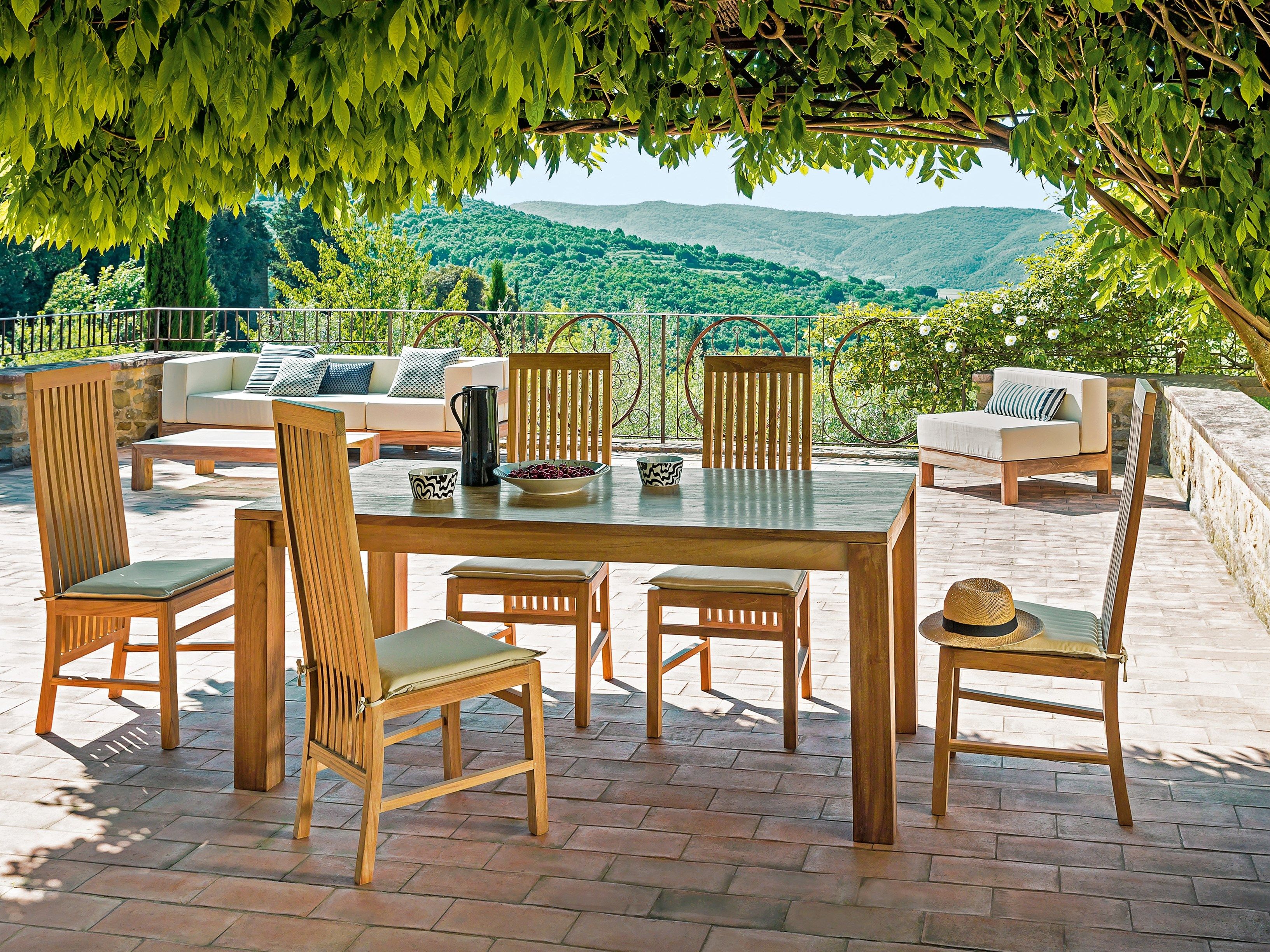 Стул из тикового дерева с высокой спинкой Il Giardino di Legno ARCH-00061944 - Вид №3