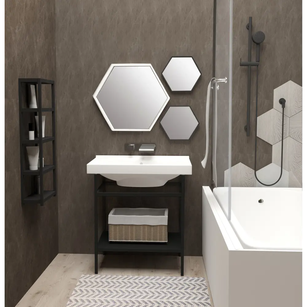 Зеркало Ferro 50х43 см цвет белый Santreyd STLM-2110792 - Вид №5