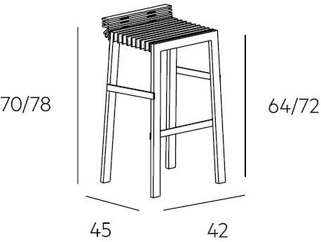 Lago Табурет из фетра с подставкой для ног Steps sun-id-1363373 - Вид №5