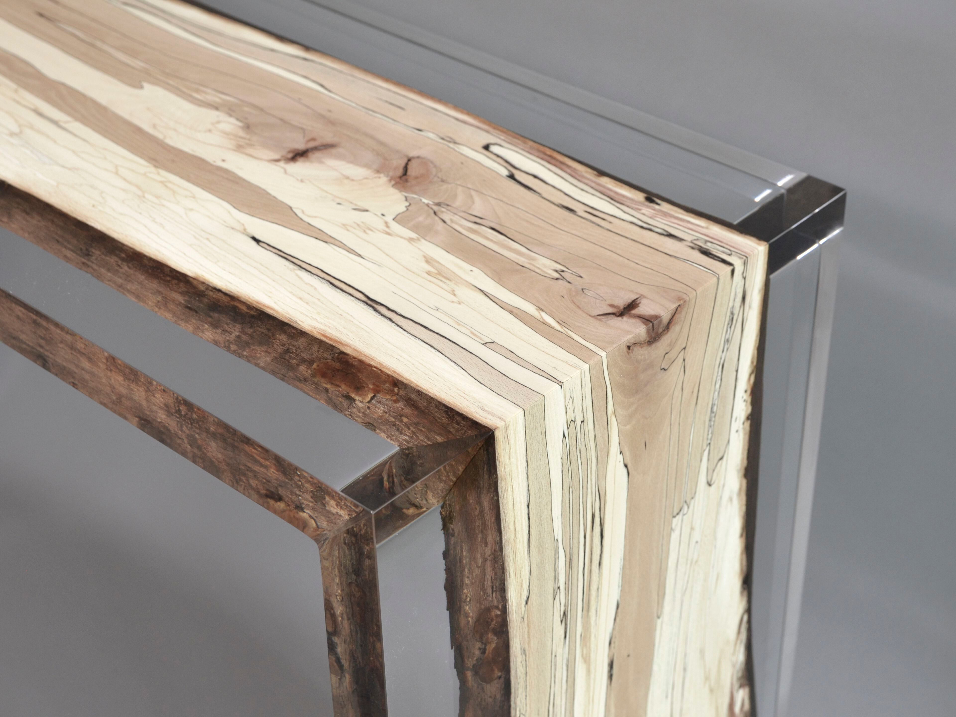 Прямоугольная консоль из массива дерева и смолы alcarol Fungi ARCH-00104320 - Вид №3