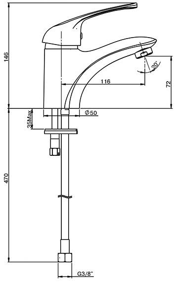 Paini Trento TRCR205LMKM смеситель для раковины - Вид №4