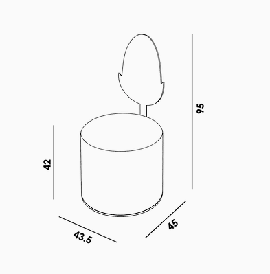 Secolo Jasmine Мягкий пуф со спинкой Жасмин из сатинированной стали  - Вид №2