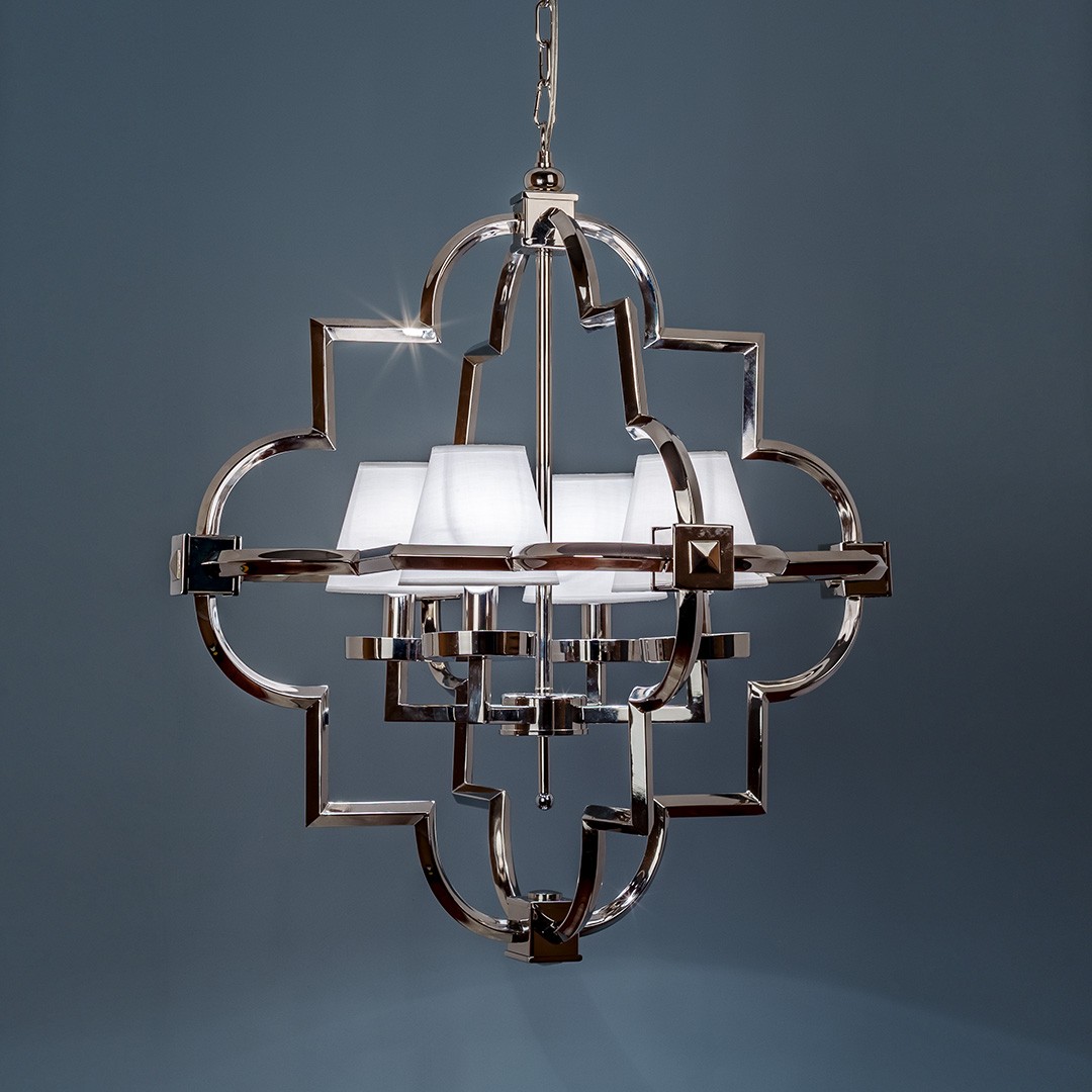 Frezia Light 1010/4 nickel/cotton люстра подвесная 116024 - Вид №1