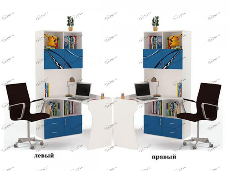 Стол-стеллаж ABC-KING правый синий 4631147956439