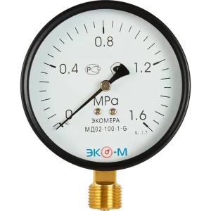 Манометр радиальный Росма МД 02 16 бар 1/2" 100 мм 87769321 STLM-2007284