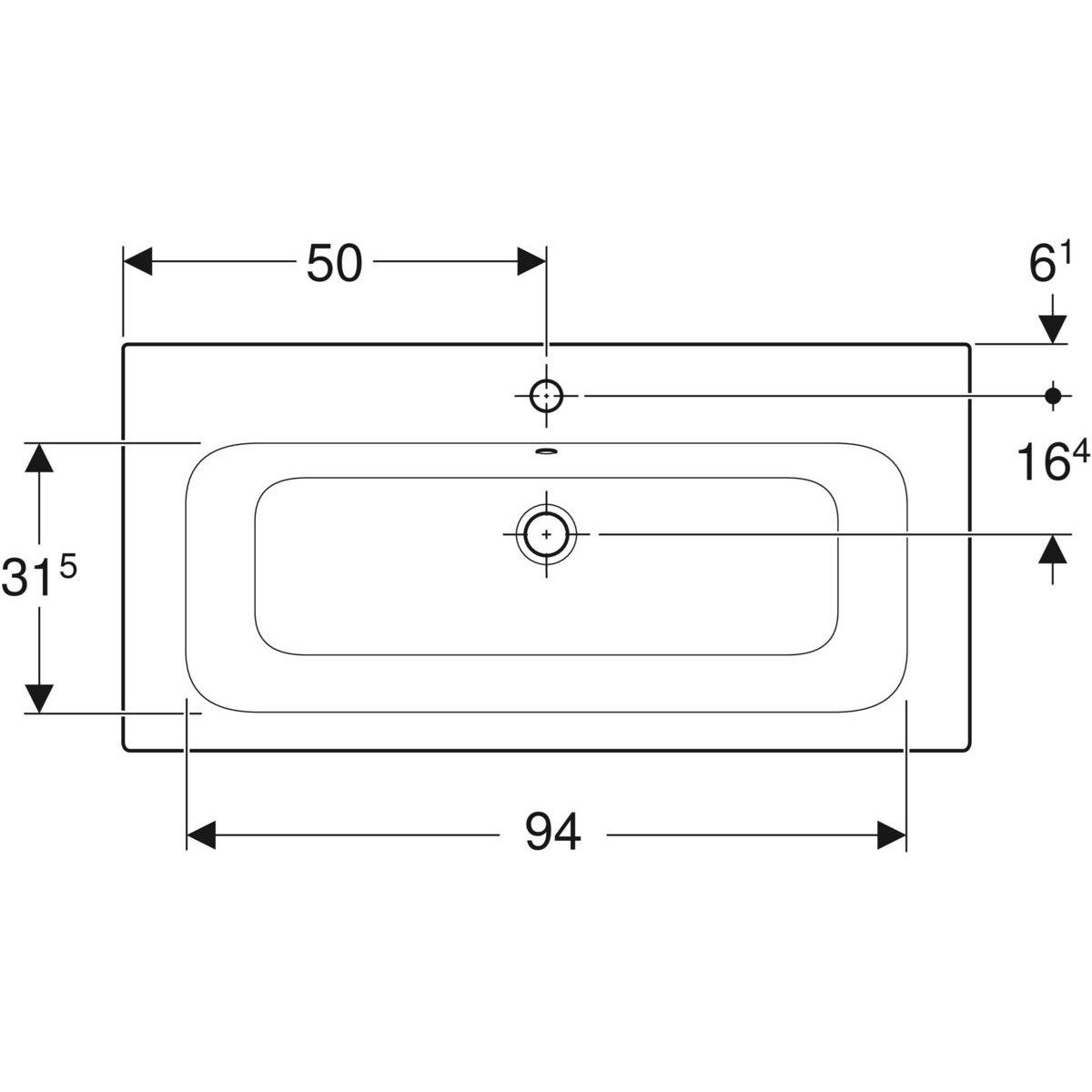 Встраиваемый умывальник с переливом Geberit площадь Сельнова ARCH-00049678 - Вид №7