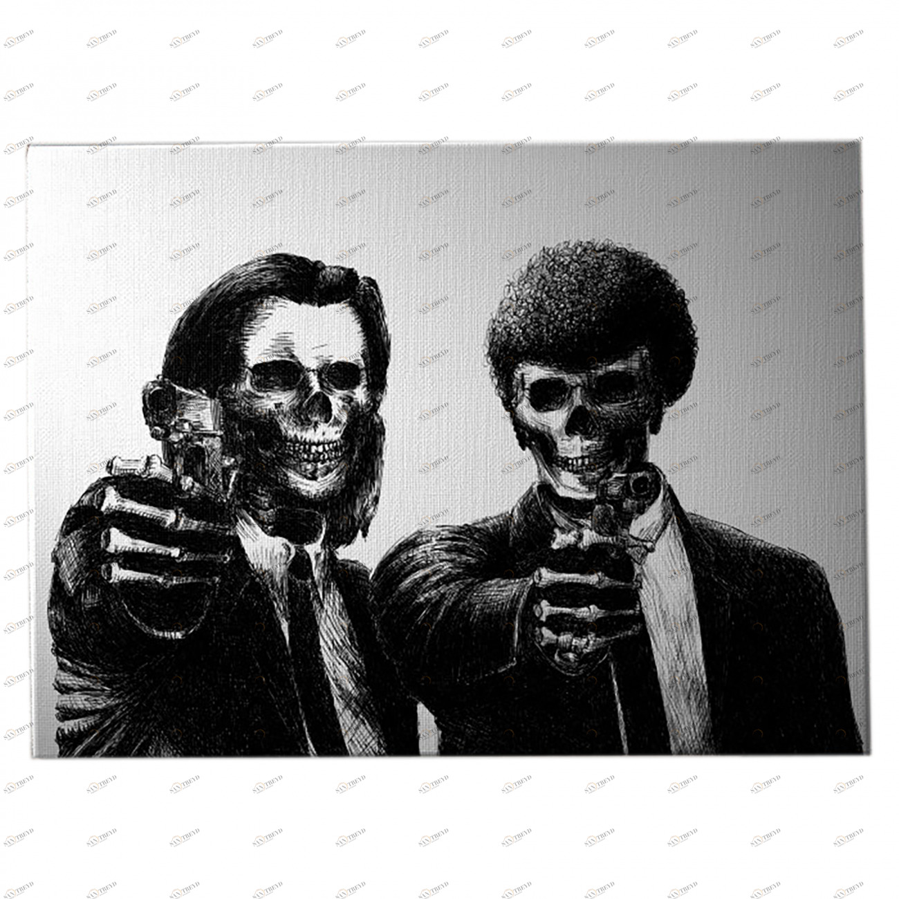 Картина с покрытием объемным гелем 100х80 см Pulp Fiction by Motohiro Nezu ICON DESIGNE  096863 Белый;серый;черный 