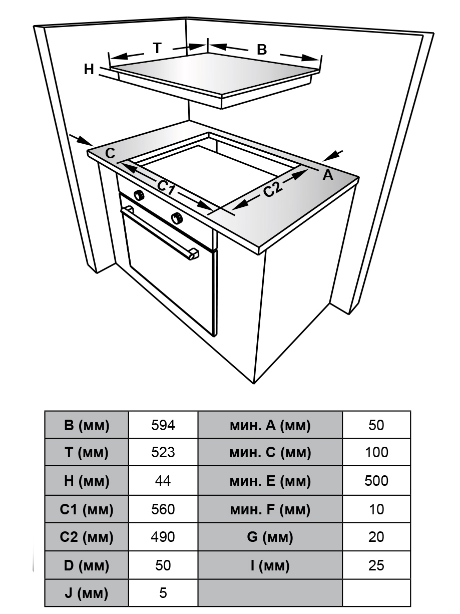 8197591 Газовая варочная поверхность Jacky's JH GI621 STDN-0034818 - Вид №6