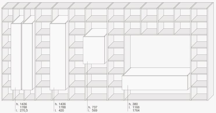 Lema Модульный модульный книжный шкаф на заказ sun-id-1360727 - Вид №59