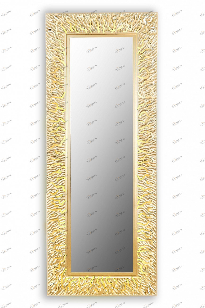Золотое зеркало прямоугольное CORAL L IN SHAPE CORAL 00-3860098 Золото