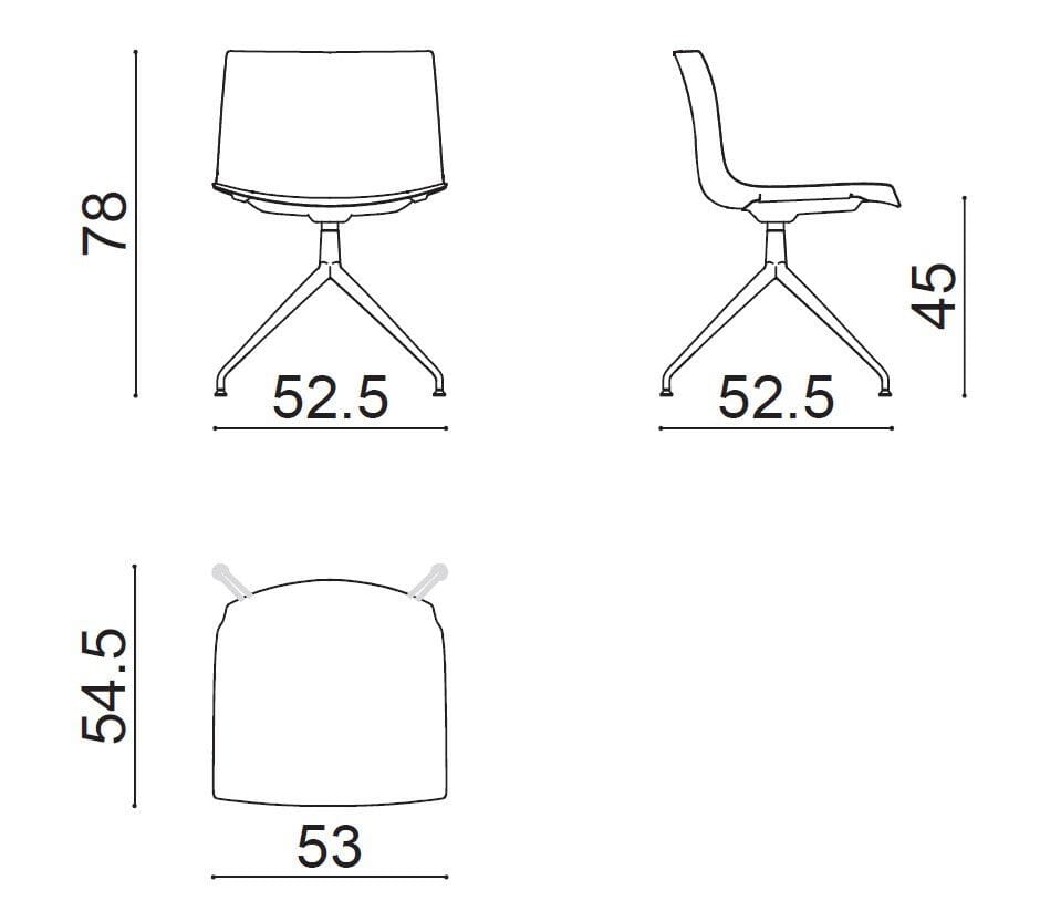 Вращающееся кресло на окуне PaperShell Arper Catifa Paper ARCH-00051356 - Вид №2