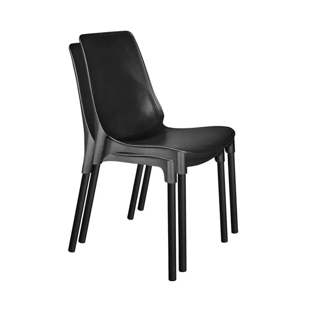 Стул садовый Sheffilton SHT-ST75/S424 47x56x85 см пластик/металл черный Пластиковый стул STLM-2007686 - Вид №2