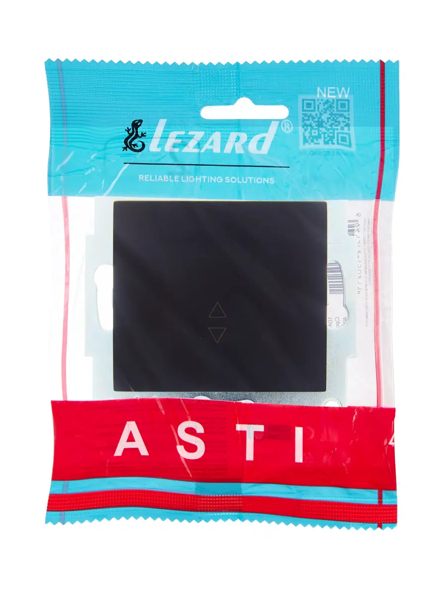 ASTI Выключатель проходной чёрный бархат механизм LEZARD 7081-4288-105 - Вид №3