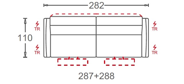 Модульный диван с электроприводом CAMPO DE' FIORI FLOAT ARCH-00008737 - Вид №2