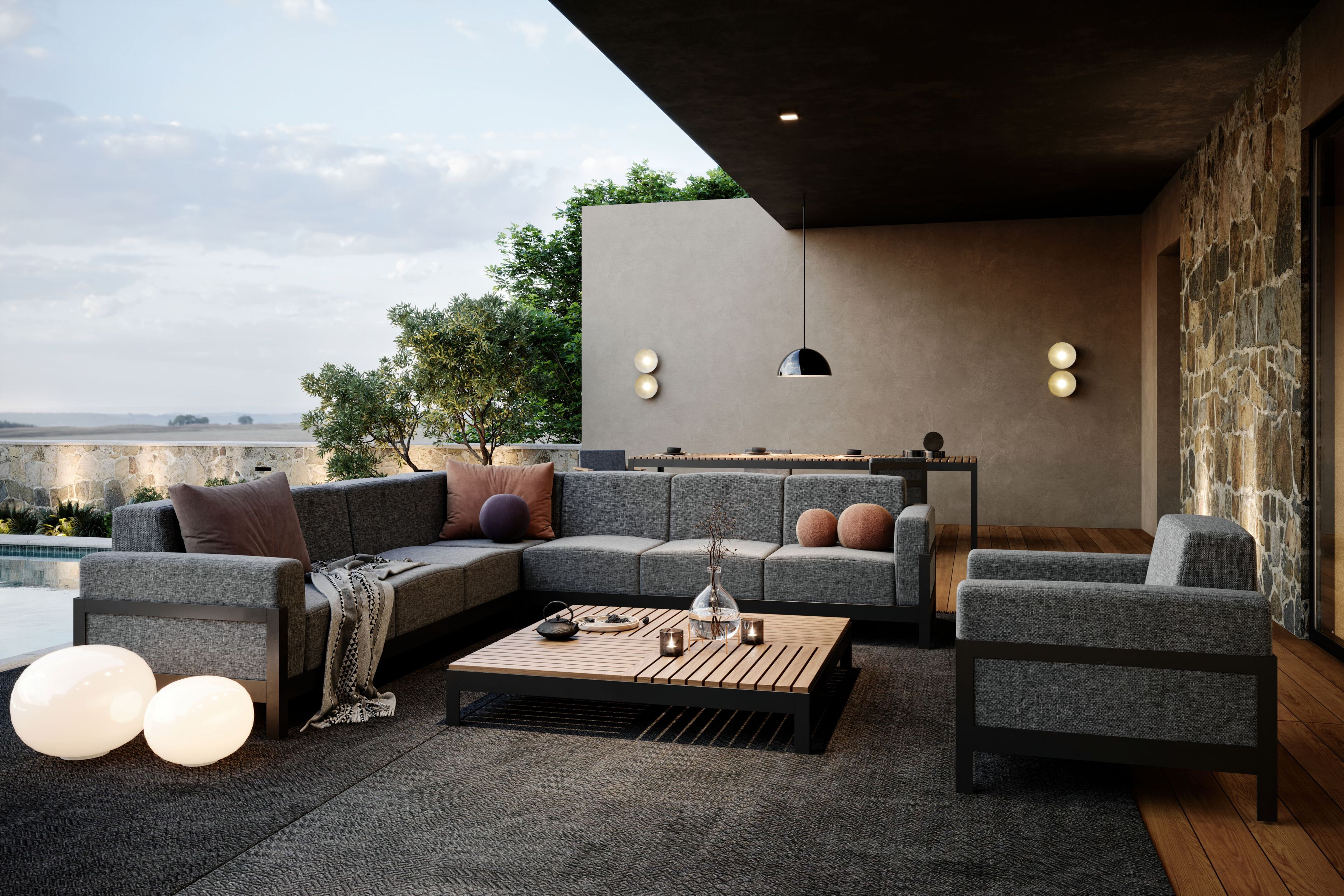 Стальной и деревянный квадратный журнальный столик Walters More Comfort ARCH-00150339 - Вид №3