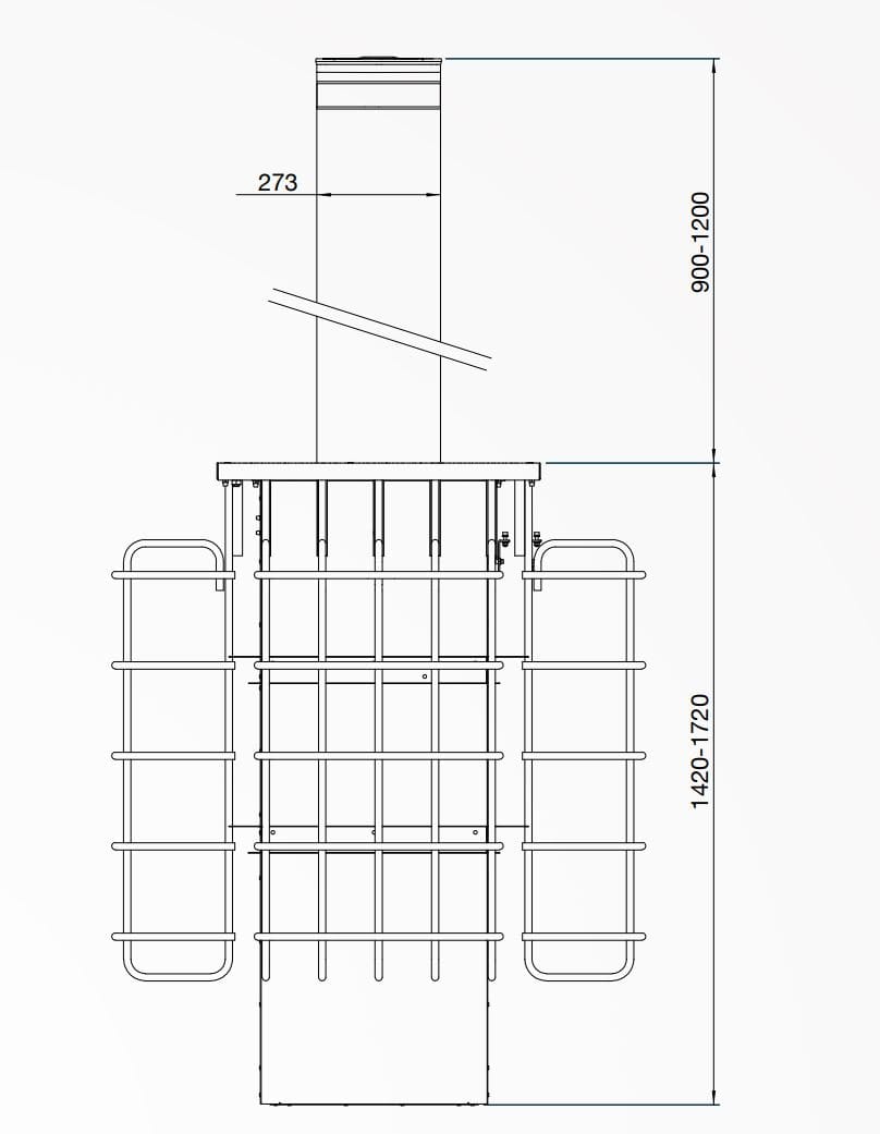 Контртеррористический гидравлический автоматический боллард Pilomat High security line ARCH-00128664 - Вид №2