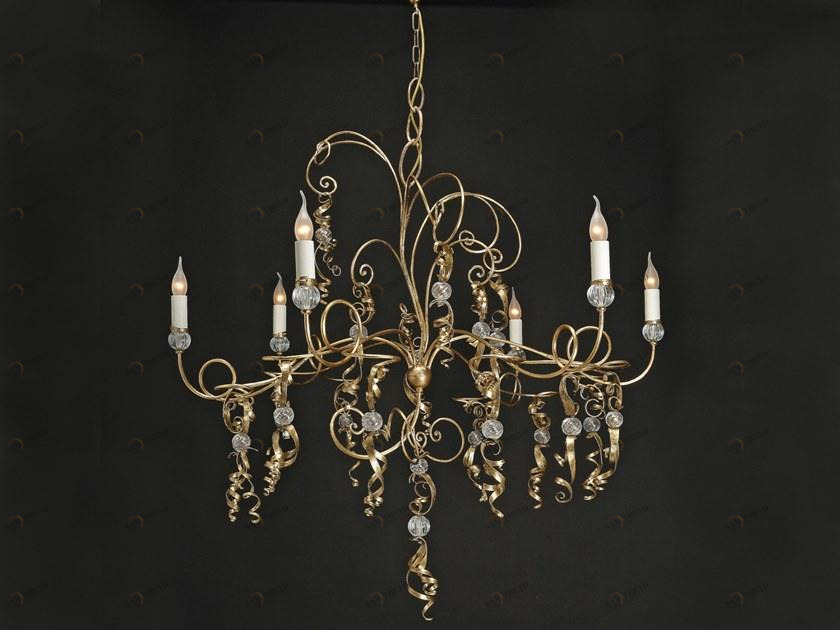 OFFICINACIANI Люстра из железа непрямого света с кристаллами  Hl1050ch-6 