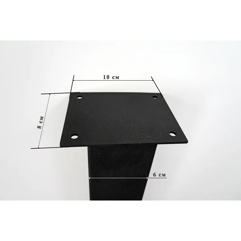 Ножка мебельная квадратная, 71 см сталь цвет чёрный, 4 шт DUCKANDDOG STLM-2154019 - Вид №2