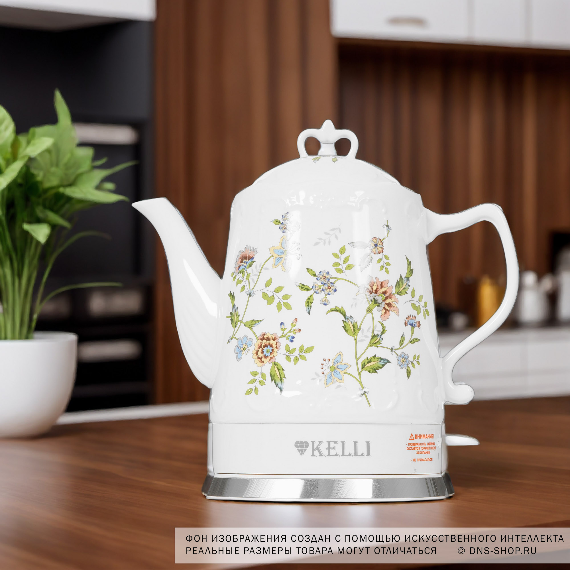 8195731 Электрочайник KELLI KL-1401 белый STDN-0088060 - Вид №7