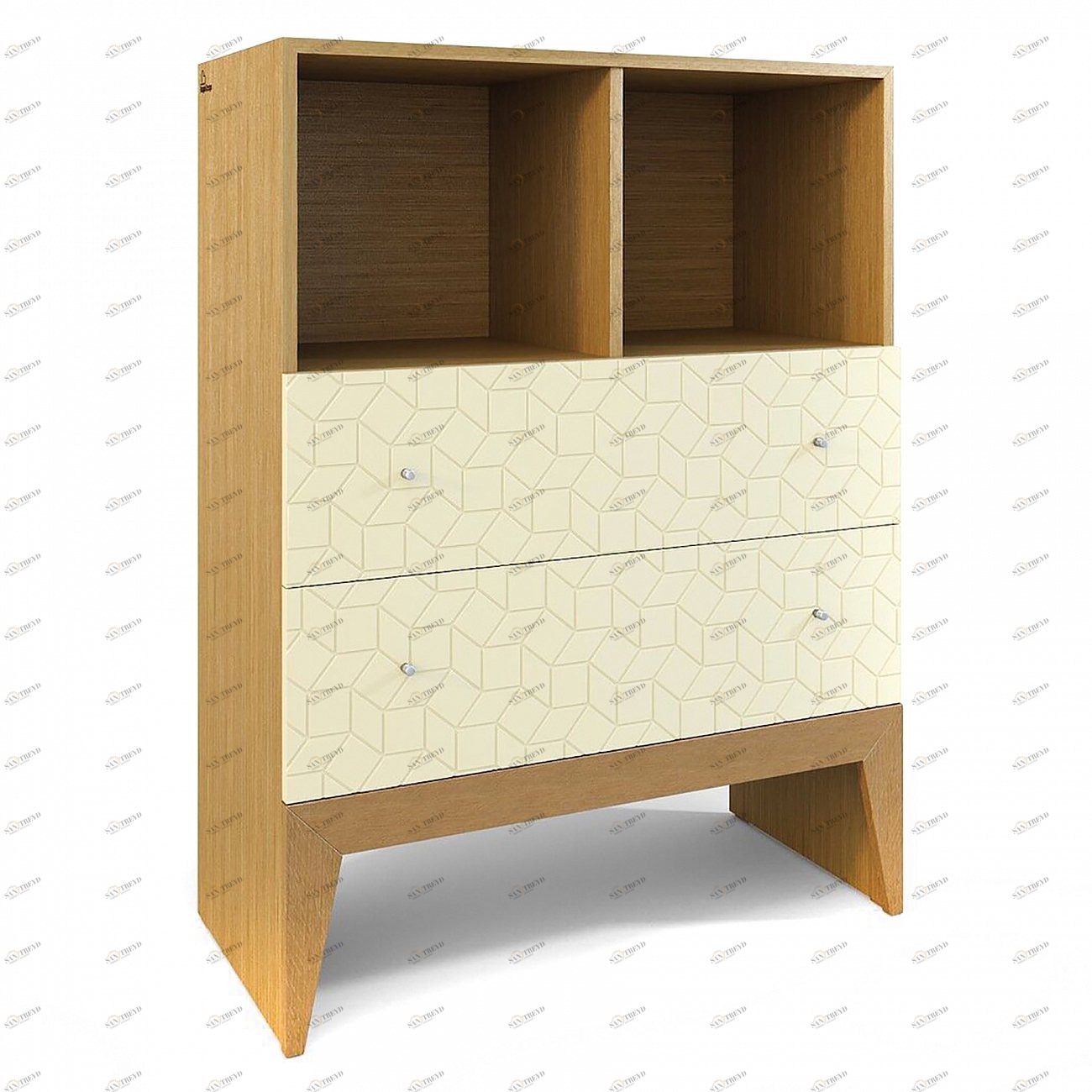 Комод с 2 ящиками и полками желтый Tiny BRAGIN DESIGN ДИЗАЙНЕРСКИЕ, КОМОДЫ TELLY-TINY ОТ BRAGIN DESIGN 256453 Бежевый 