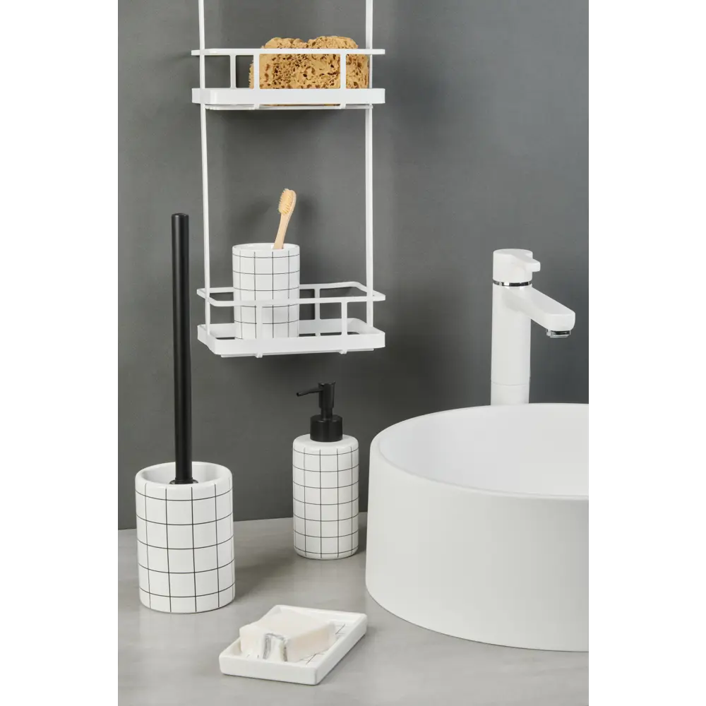 Ёршик для унитаза Vidage La Scuola цвет белый чёрный STLM-2033605 - Вид №1