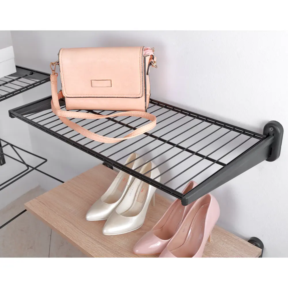 Проволочная полка НСХ для гардеробной системы 110.3x28.5 см черная 83385528 STLM-0040680 - Вид №5