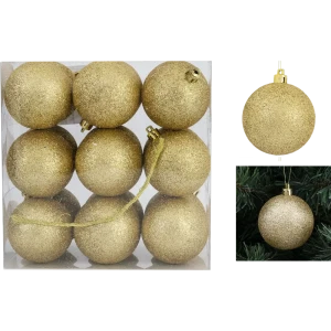 85165617 Набор елочных шаров ø6 см пластик золотой 18 шт. STLM-1534365