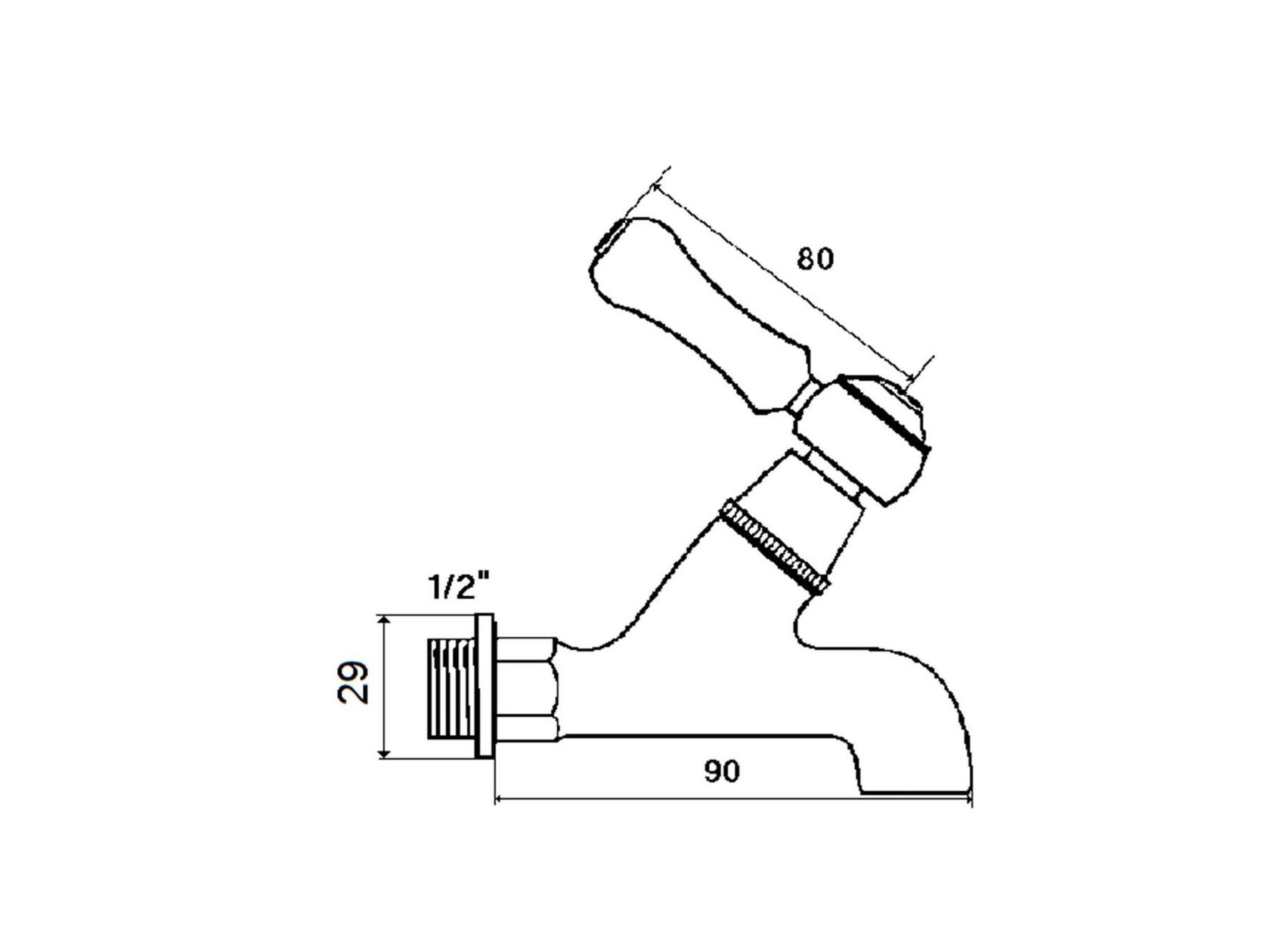 Настенный смеситель для раковины с одним отверстием rvb 1935 Лимож ARCH-00109750 - Вид №1
