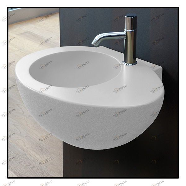 LGLS56ST Подвесная раковина настенная овальная Ceramica Cielo  белая 