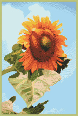 150х230кл Схема для вышивания цв. А3 ДК-298 "Подсолнух" Santreyd 