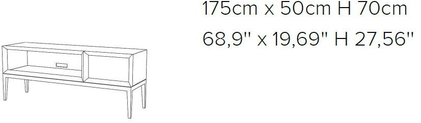 Natuzzi Тумба под телевизор из массива дерева с системой управления кабелями Leggero sun-id-1462355 - Вид №2